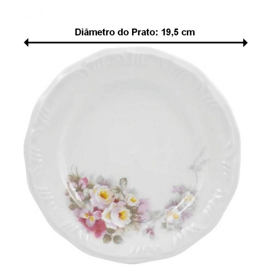 Prato Sobremesa 19,5cm Pomerode Eterna Porcelana Schmidt